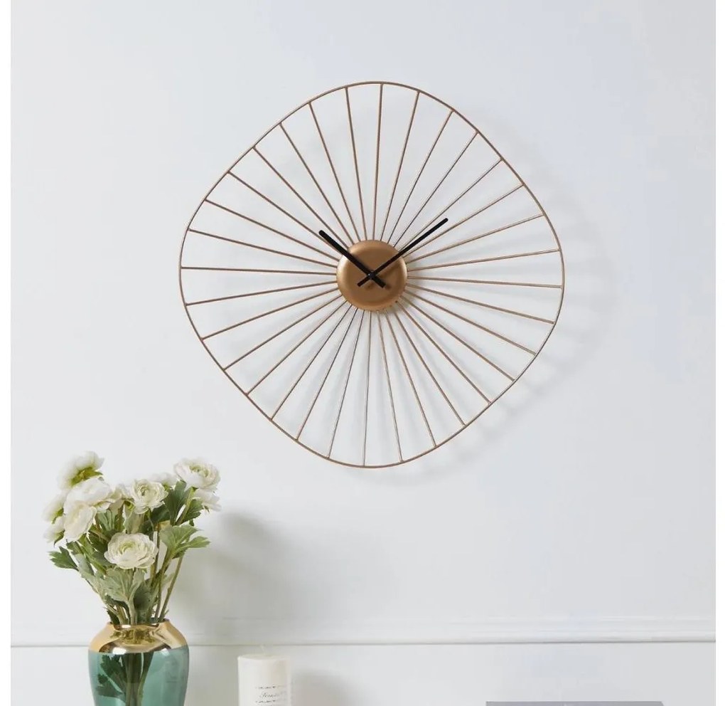 Eglo 425514 - Nástenné hodiny MATSUMOTO 1xAA 50x50 cm zlatá