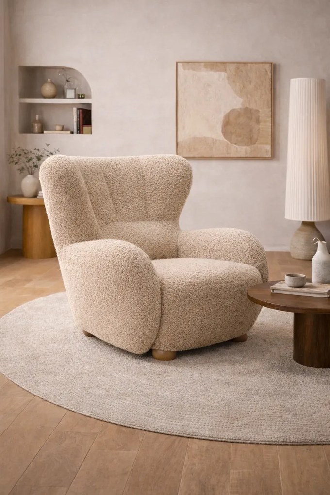 RELAXAČNÉ KRESLO PONCIO ROLF 02 BÉŽOVÁ