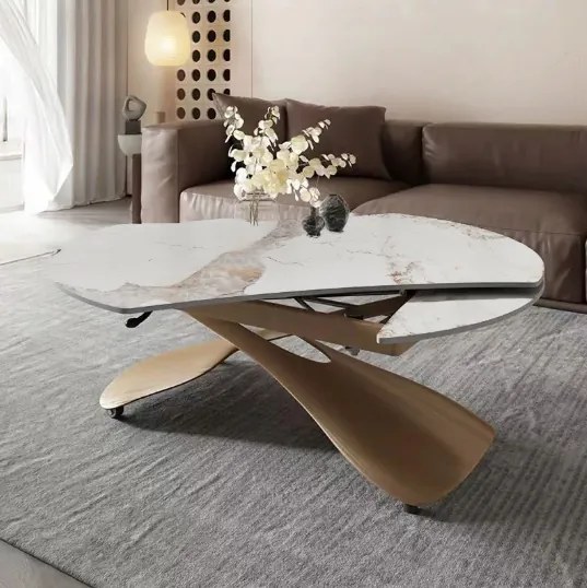 KONFERENČNÝ / JEDÁLENSKÝ ROZKLADACÍ STÔL MOISE MRAMOR 2v1