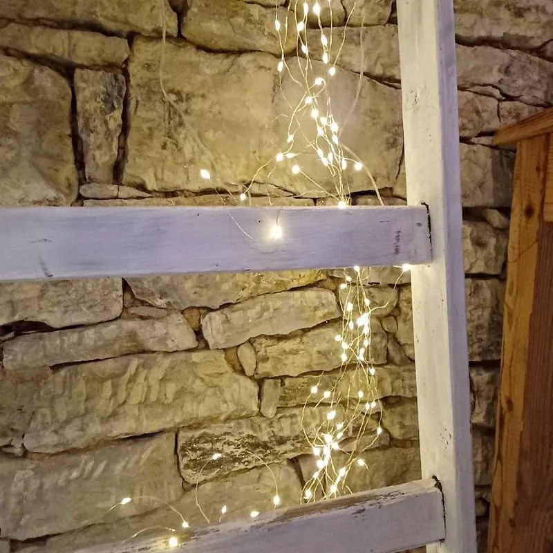 DECOLED LED světelný řetěz, 20 x 3 m, teple bílá, 600 diod