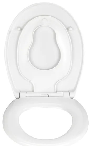 WENKO 22973100-WC sedadlo DELOS 44,5x37,5 cm biela/strieborná