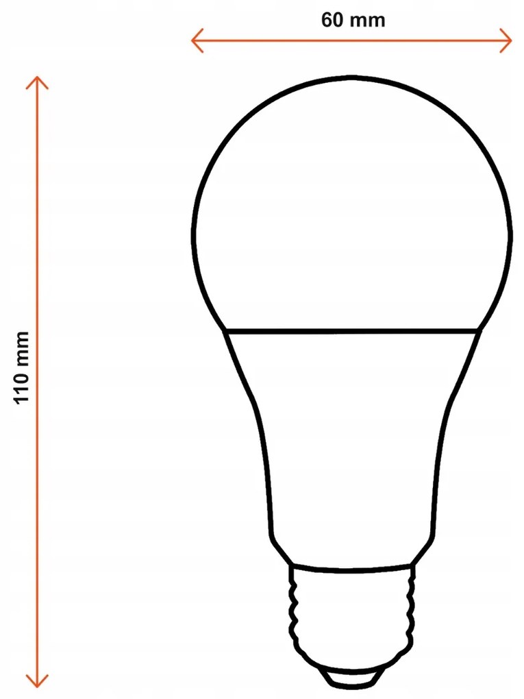 BERGE LED žiarovka - E27 - 10W - 800Lm - teplá biela