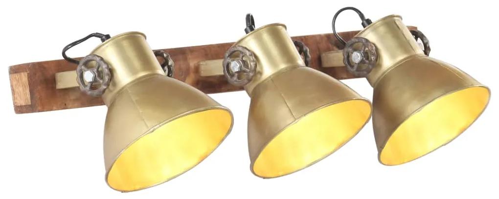 vidaXL Industriálna nástenná lampa mosadzná 65x25 cm E27