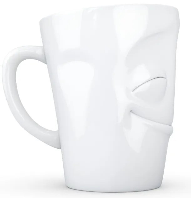 Biely spokojný porcelánový hrnček s uškom 58products, objem 350 ml