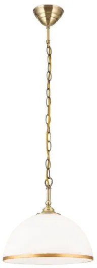 Náhradné sklo k lustru a stojacej lampe OLD LAMP E27 pr. 30 cm biela/zlatá