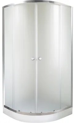 Štvrťkruhový sprchový kút Holiday 90x90 cm matné sklo dvojkrídlové dvere