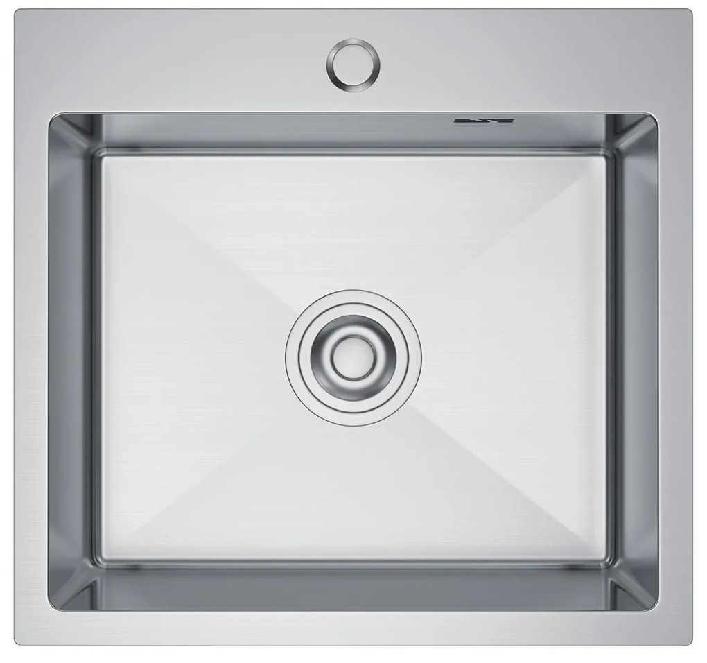 Erga HD, 1-komorový oceľový drez 480x450x210 mm, oceľová, ERG-MLS-HD4845