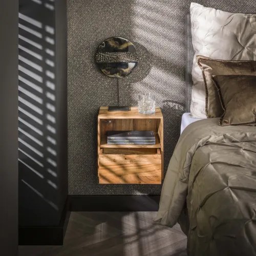 Nočný stolík 23-07 Flat Drevo Acacia 2-Set  - Komfort-nábytok