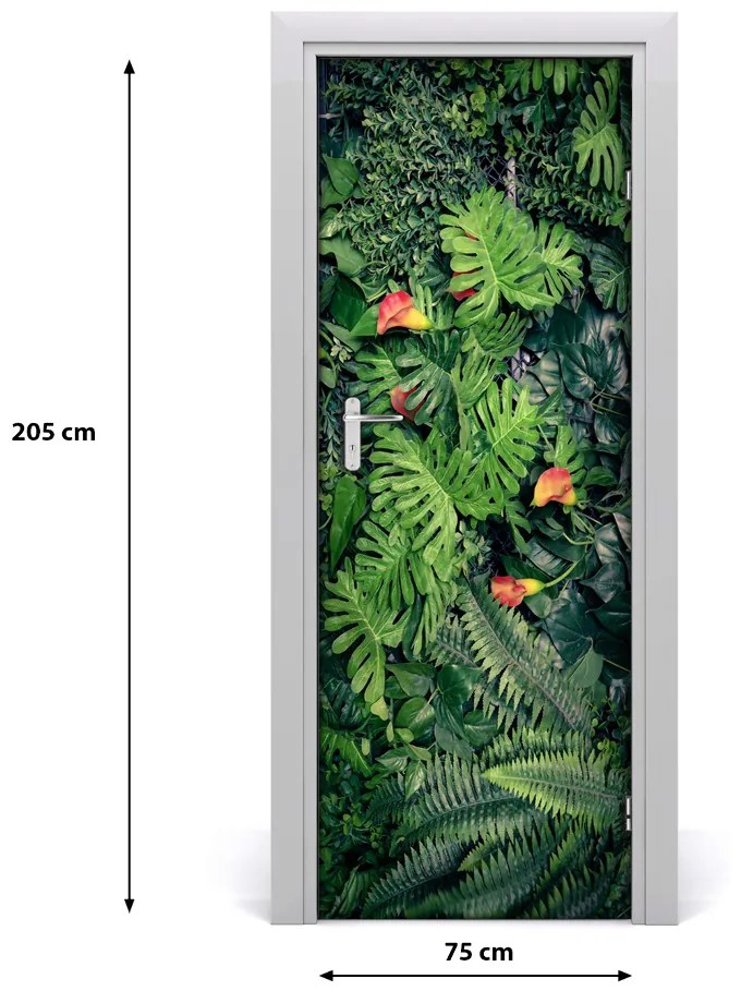 Fototapeta na dvere tropické rastliny 75x205 cm