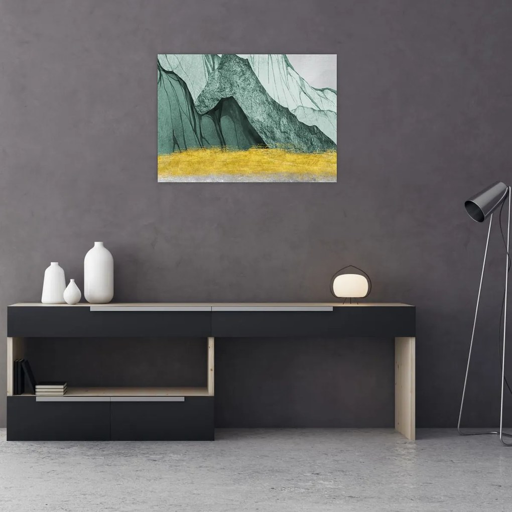 Obraz - Smaragdové hory N⁰2 (70x50 cm)