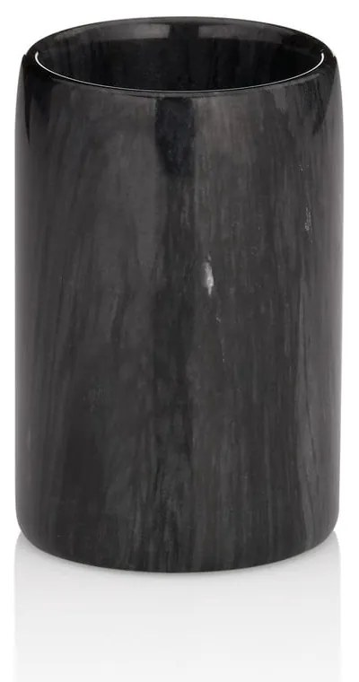 Čierny mramorový téglik na zubné kefky Kela Liron