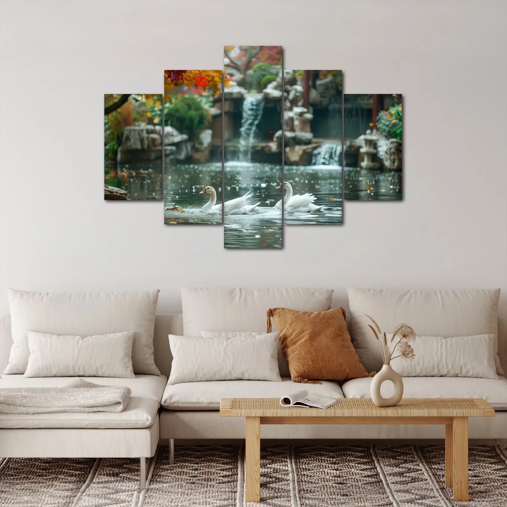 Obraz - Ázijské jazierko (150x105 cm)