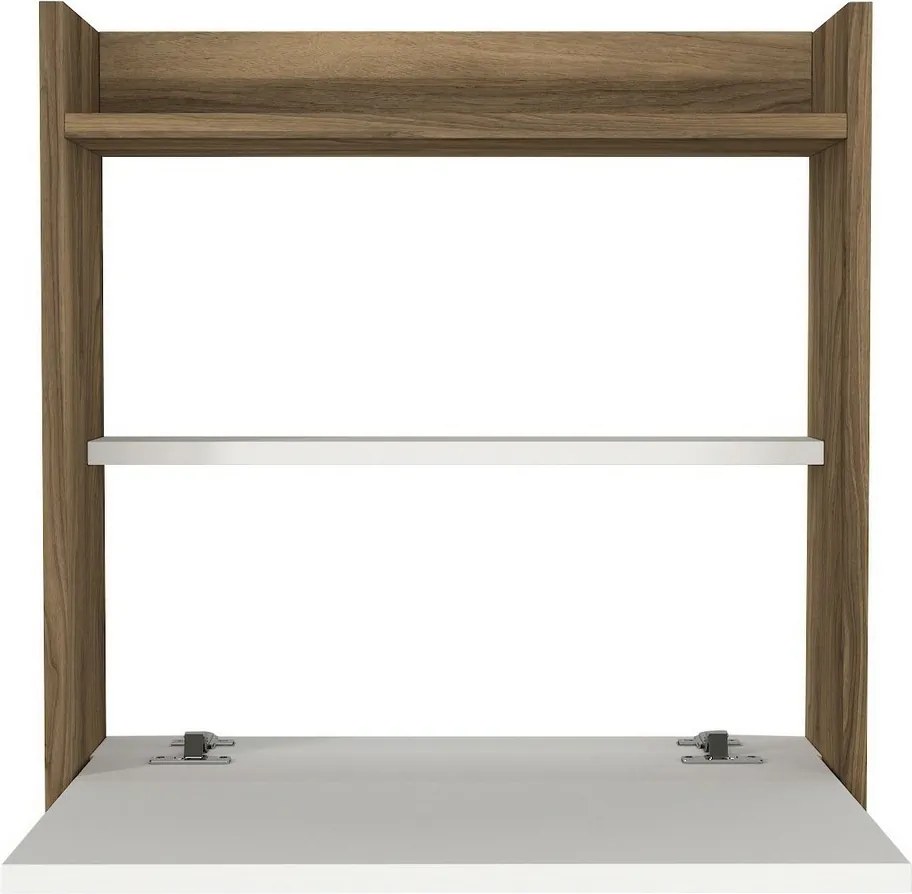 Pracovný stôl Laptop White and Walnut