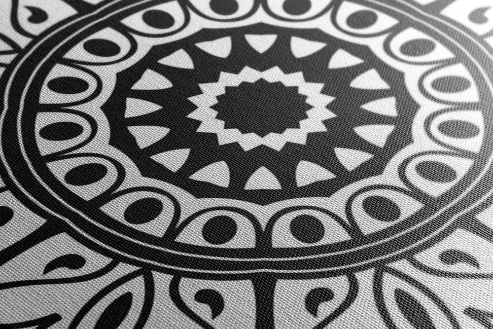 Obraz čiernobiely ornament