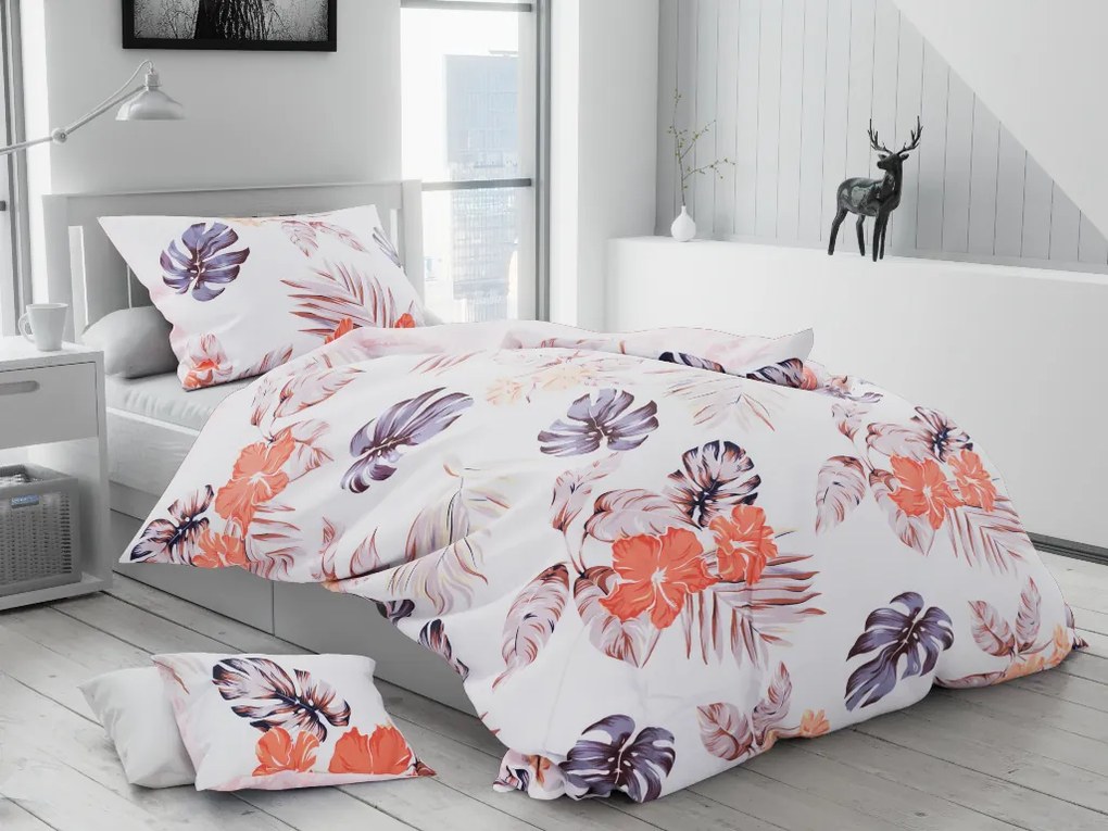 Flanelové obliečky BREVE biele + poťah na vankúšik 40x50 cm zadarmo