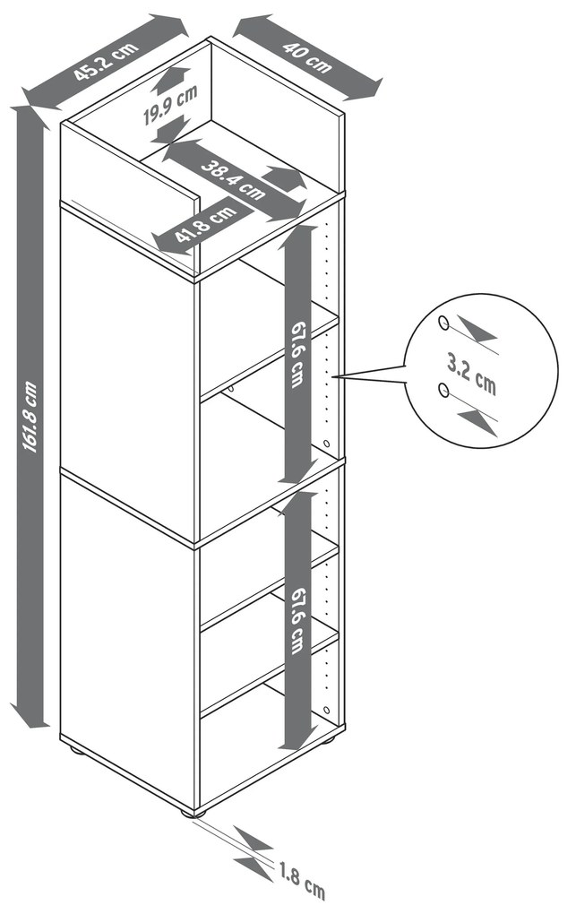 Otvorená kancelárska skriňa