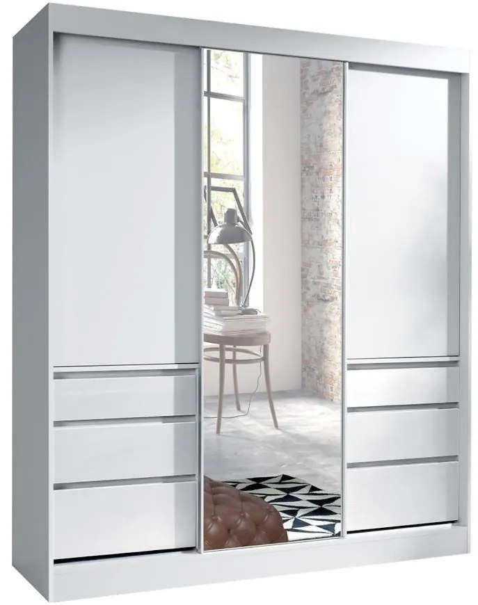 Skriňa Haiti 180 Biely/Biely