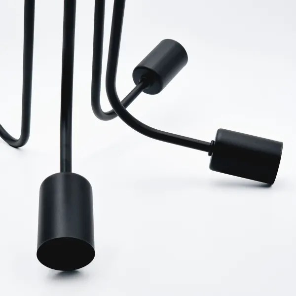 Prisadený luster TRINITY 5xE27/15W/230V čierna