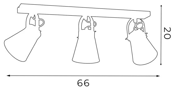 Bodové svietidlo AMOS 3xE27/60W/230V