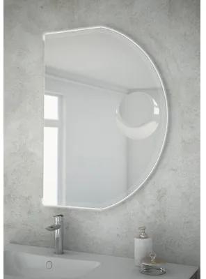 LED zrkadlo do kúpeľne s osvetlením a kozmetickým zrkadielkom 80 x 60 cm