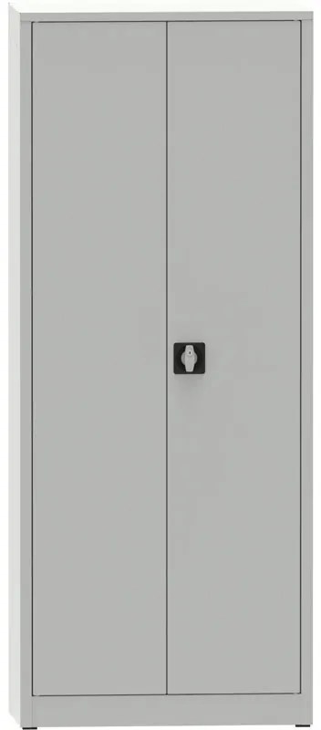 Dielenská policová skriňa na náradie KOVONA JUMBO, 4 police, zváraná, 800 x 600 x 1950 mm, sivá