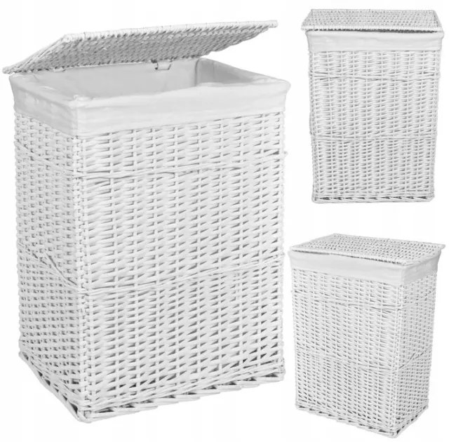 Sada košov na bielizeň biela 72 l a 114 l