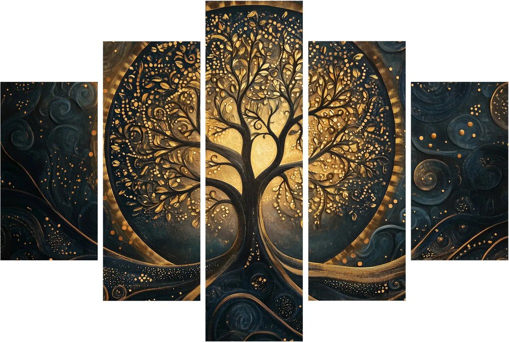 Obraz – Strom so zlatou aurou (150x105 cm)