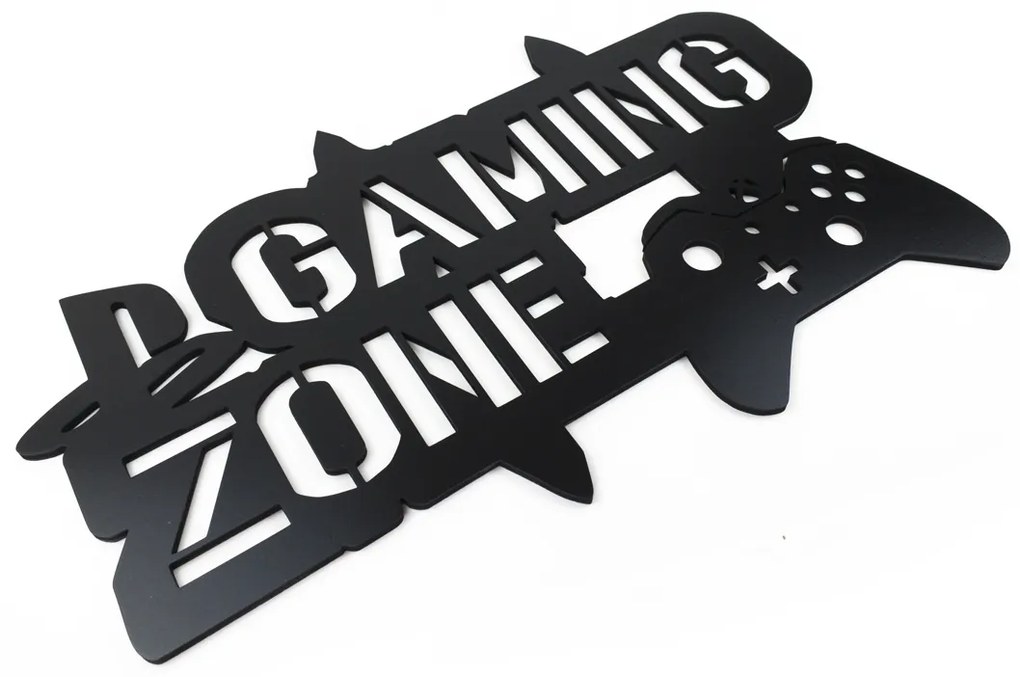 Veselá Stena Drevená nástenná dekorácia Gaming zone čierne