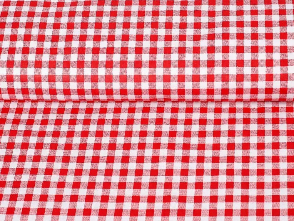Biante Detské bavlnené posteľné obliečky do postieľky Sandra SA-056 Červeno-biele kocky Do postieľky 90x140 a 50x70 cm