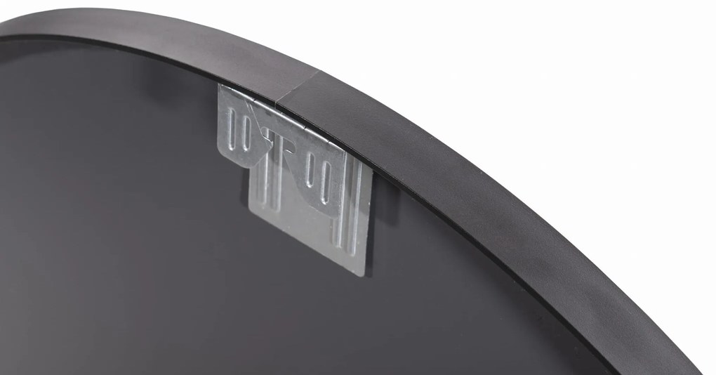 Čierne nástenné okrúhle zrkadlo LEOBERT - rôzne veľkosti Priemer zrkadla: 40 cm