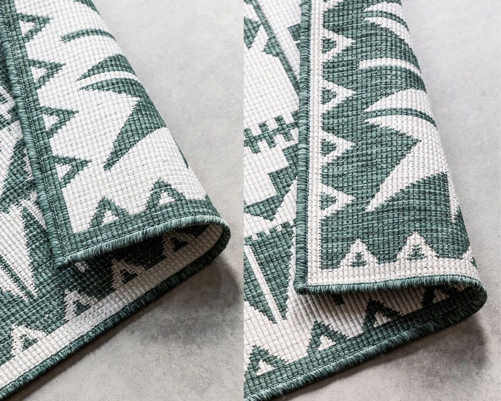 Kusový koberec Gemini 106020 Green z kolekcie Elle – na von aj na doma, 80x150, zelená, chodba / predsieň, ELLE Decoration