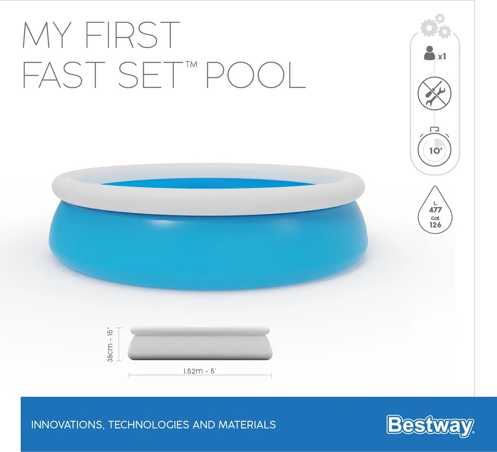 Detský záhradný bazén 152 cm x 38 cm Bestway 57241