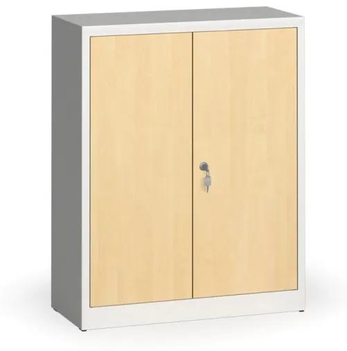 Alfa 3 Zvárané skrine s lamino dverami, 1150 x 920 x 400 mm, RAL 7035/breza