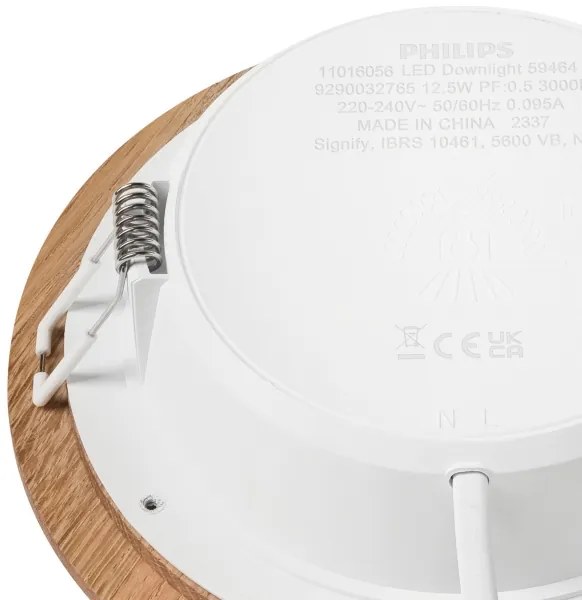 LED Podhľadové svietidlo WOODY SPOT LED/12,5W/230V 3000K dub ø 16 cm