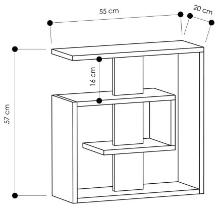 Odkladací stolík SALY 57x55 cm béžová/hnedá