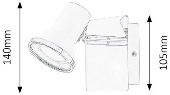Rabalux LED kúpeľňové nástenné bodové svietidlo Steve 1x4,5W | GU10 | 430lm | 4000K | IP44