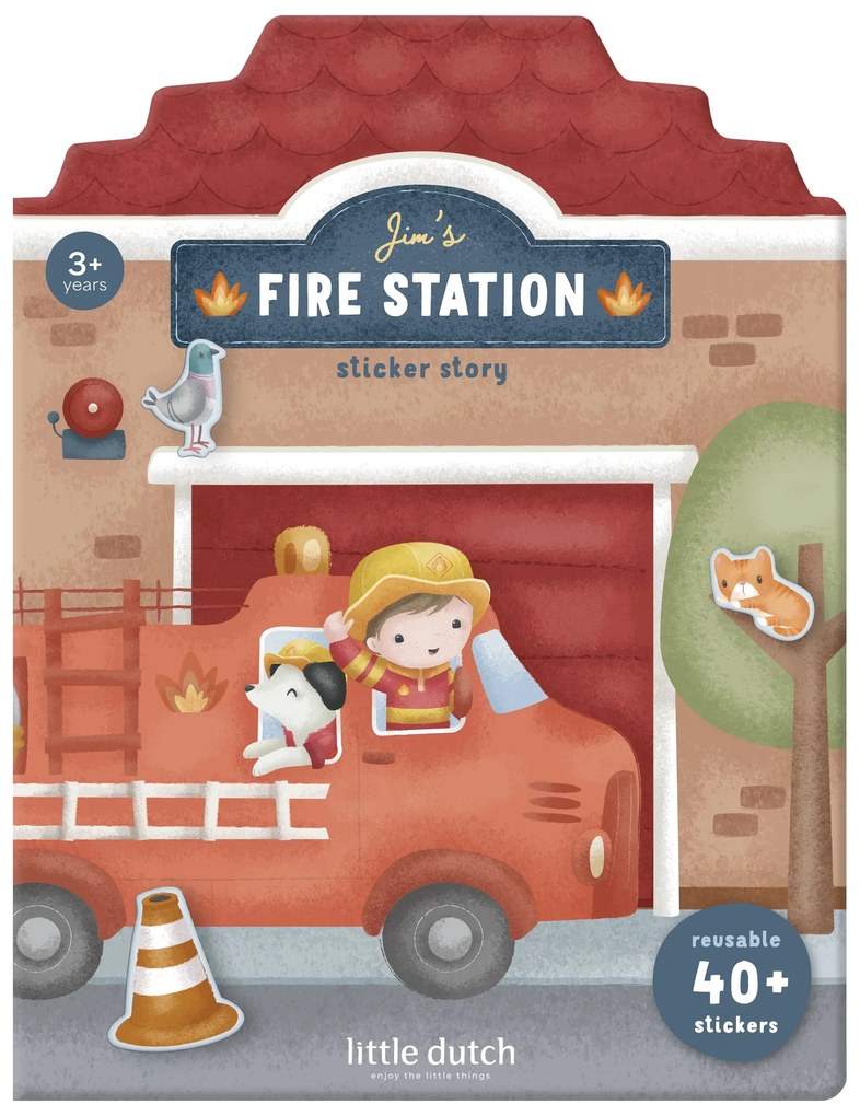 Knižka so samolepkami Hasičská stanica Jim