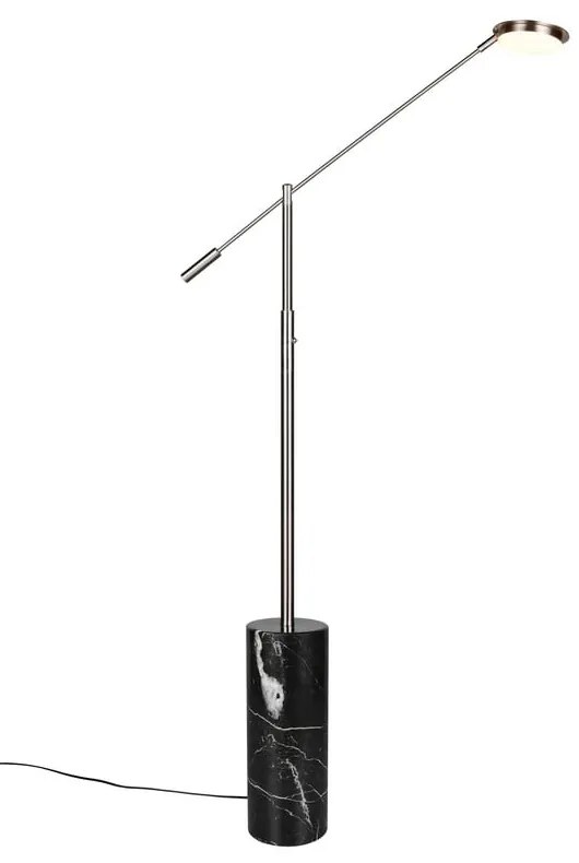Čierna/v striebornej farbe LED stojacia lampa (výška 145 cm) Fiore – Trio Select