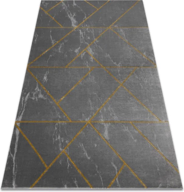 Koberec EMERALD exkluzívny 1012 glamour, styl geometrický, marmur sivý / zlatý