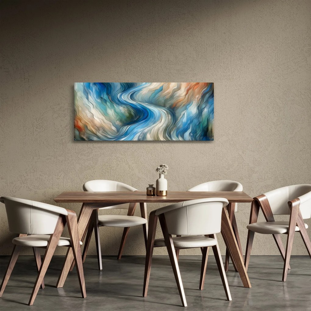 Obraz - Abstraktný prúd (120x50 cm)
