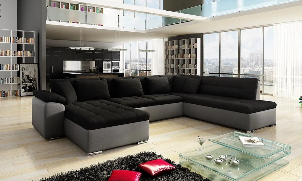 Rohová sedacia súprava Tony Bis, Dostupné poťahy: Nazar 225.02, Strana: Pravá - U