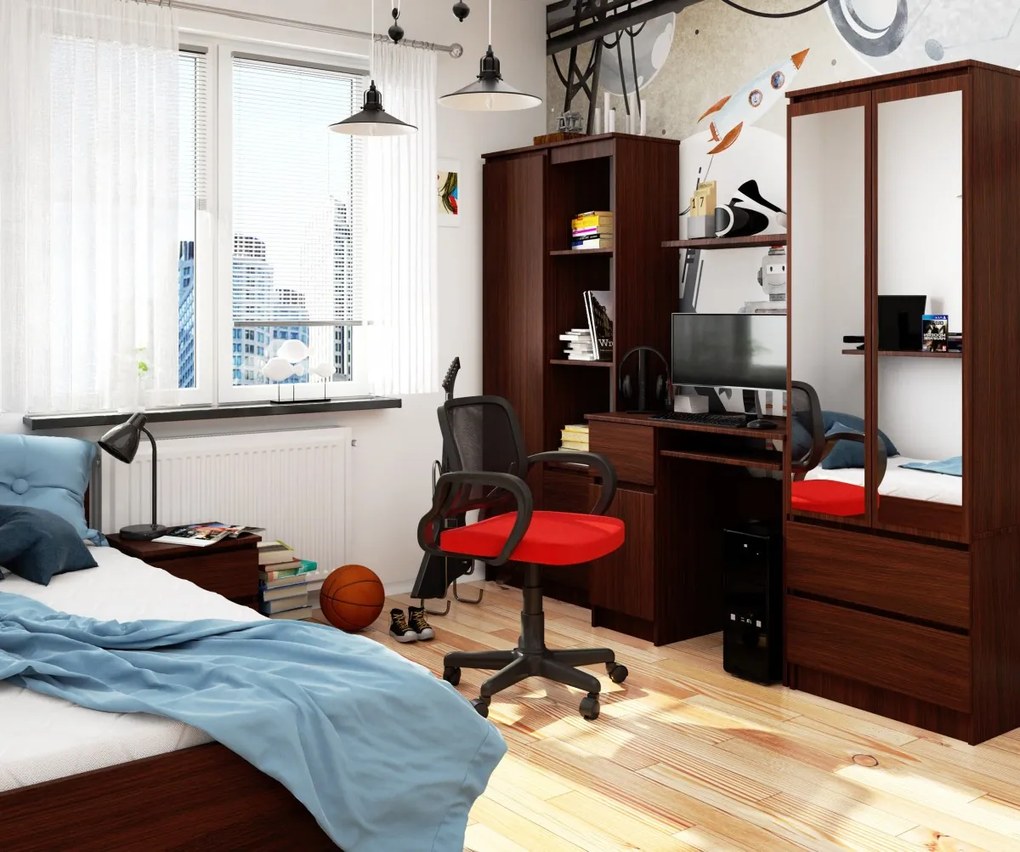 Psací stôl PIKSEL 90 cm wenge pravý