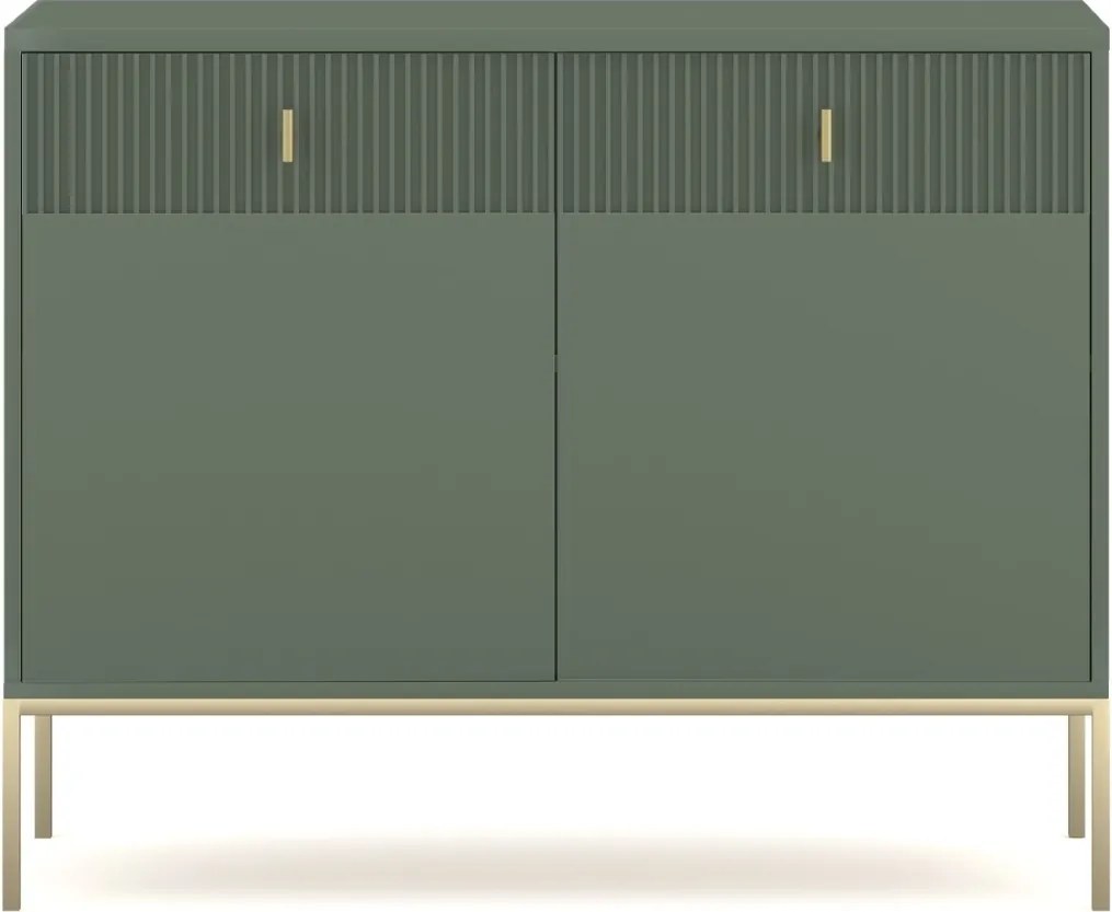 Komoda Maggiore 104,2 cm zelená/zlatá