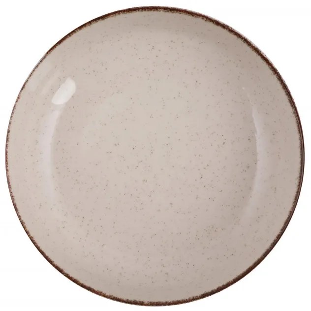 Porcelánová súprava 24 ks tanierov škoricová béžová