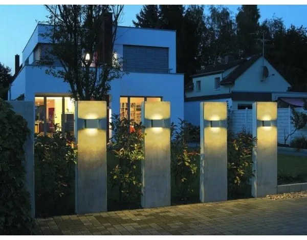 LED2 - LED Vonkajšie nástenné svietidlo FLAT 2xLED/5W/230V IP65