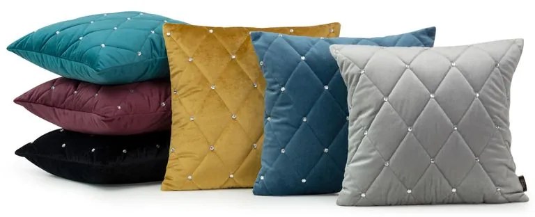 Dekorstudio Luxusná obliečka na vankúš VELVET37 modrá