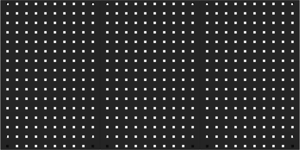 Kovová doska na náradie, čierna, 1200x600x10 mm: PAULA All Black
