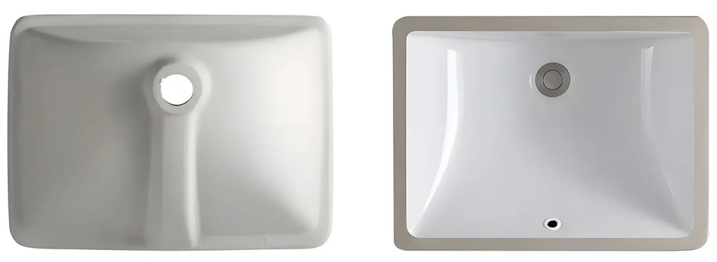 Rea Adela, zapustené umývadlo pod dosku 46 x 33 cm, biela, REA-U6653