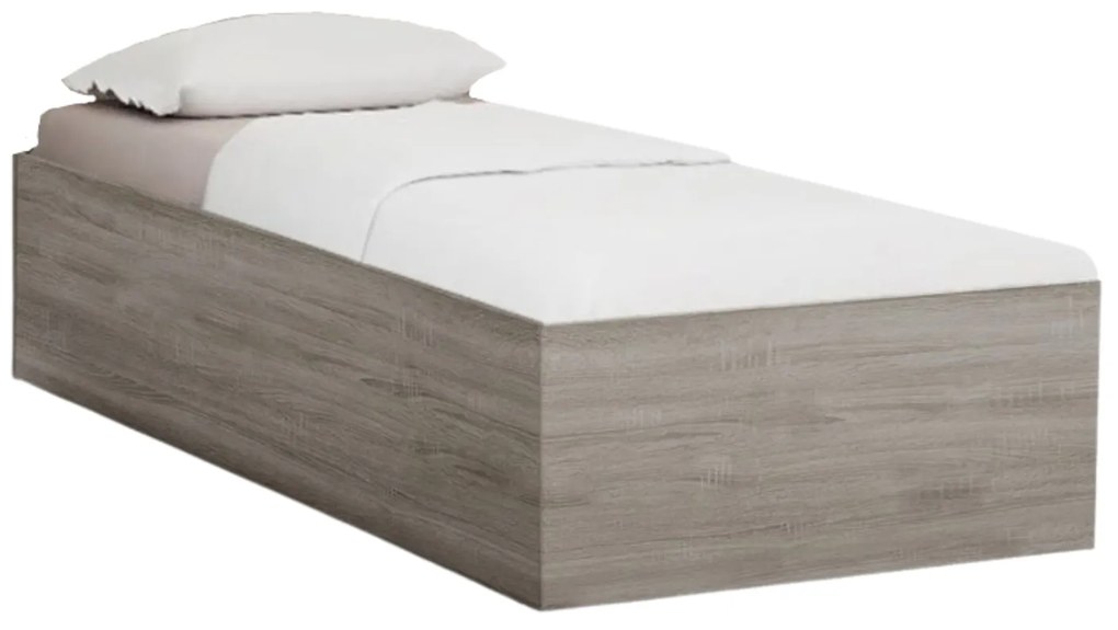 Posteľ BELLA 90 x 200 cm, dub hľuzovka Rošt: Bez roštu, Matrac: Matrac COCO MAXI 20 cm
