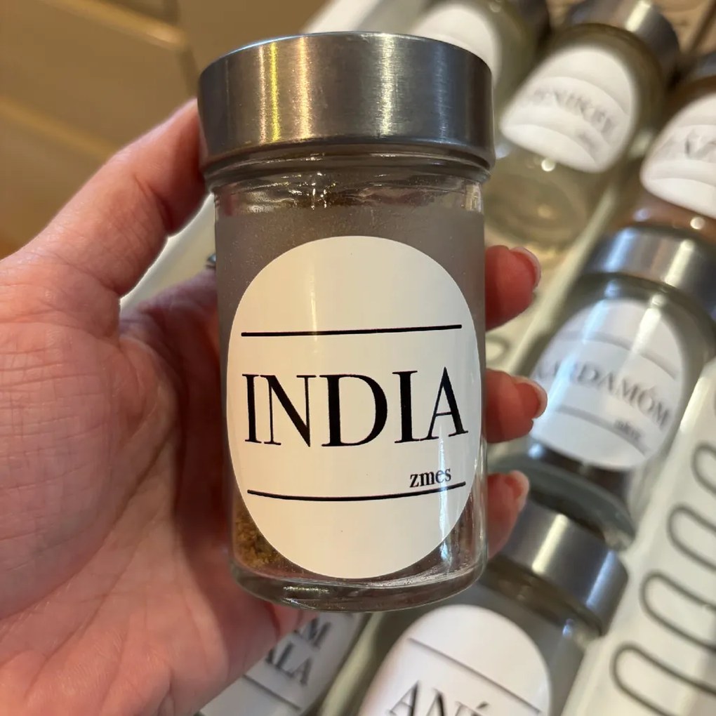 16ks Indický balíček "Masala Bazaar” - nálepky na koreničky Veľkosť: 5,3 cm
